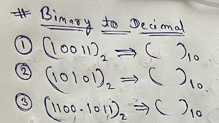How to convert Binary to Decimal Number System in hindi 2023