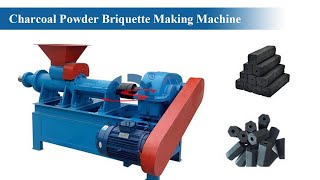 Charcoal Powder Briquette Extruder Machine with Cutter, Coal Briquette Press Machine