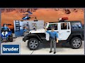 Bruder Toys Jeep Rubicon Police Car with Policeman | Fun Video for Kids