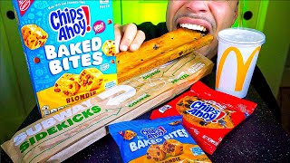 ASMR CHOCOLATE CHIP COOKIES BIG CHEWY SUBWAY FOOTLONG CHIPS AHOY BLONDIE BITES EATING SOUNDS