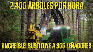 Increíble: ¡Una Sola Máquina Reemplaza A 285 Trabajadores En La Cosecha De Árboles!