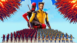 100x DEADPOOL \u0026 WOLVERINE + 2x GIANT vs 1x EVERY GOD   Totally Accurate Battle Simulator TABS