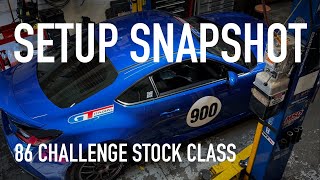 86 Challenge Stock Class - Setup Walkthrough