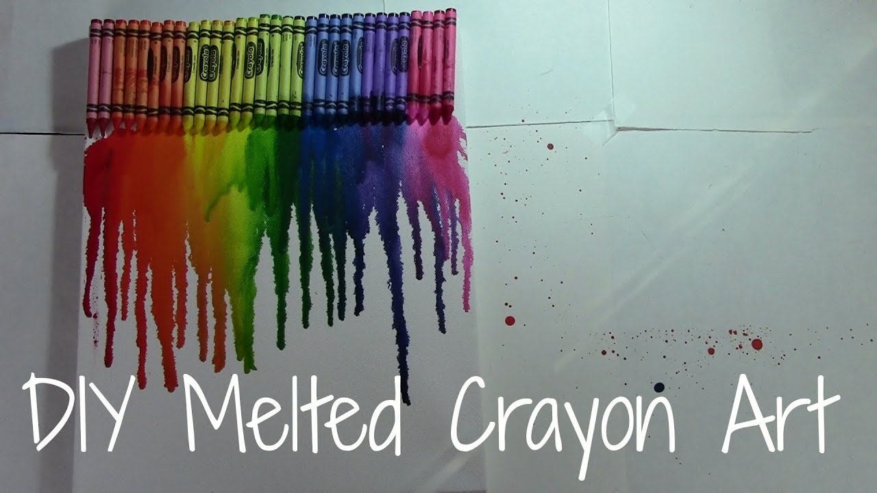 DIY Melted Crayon Art - YouTube