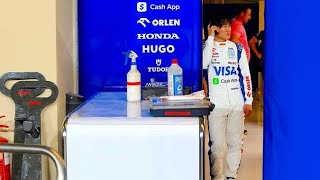 F1 Topic：テスト終了後、レッドブルからRBのガレージへ直行。気になる角田裕毅の動き