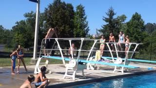 Triple Front Flip off a 1 meter diving board