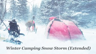 Winter Camping in a Snow Storm, Solo Backpacking the North in a Blizzard - Cold Tent (Extended)