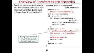Java ReentrantLock Reentrant Mutex Semantics