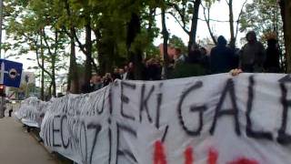 Jagiellonia: Protest kibiców. Policja zatrzymuje