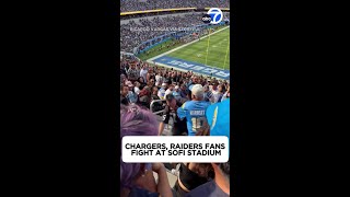 Video shows fight at SoFi Stadium between fans of Chargers, Raiders