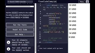 5 - Add Inline Styling to Elements - Data Visualization with D3
