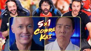 COBRA KAI 5x1 REACTION!! Season 5, Episode 1 Breakdown & Review "The Fall" | Easter Eggs