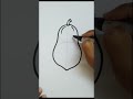 Easy technique to draw Papaya #shortsvideo #shortvideo #video  #papaya