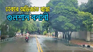 ঢাকার সব থেকে নান্দনিক রোড গুলশান বনানীর রোড ভিউ। Amazing Gulshan Banani Inside Road View