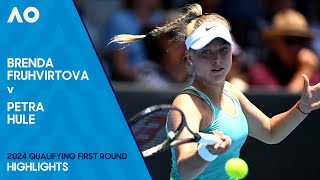 Brenda Fruhvirtova v Petra Hule Highlights | Australian Open 2024 Qualifying First Round