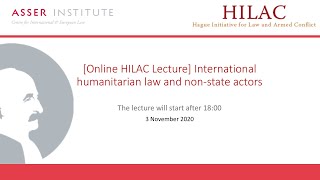 [Online HILAC lecture] International humanitarian law and non-state actors