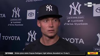 Will Warren on his second start as a Major League pitcher