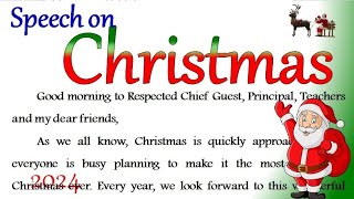 Christmas speech in English 2024 speech on Christmas in English About Christmas message in English