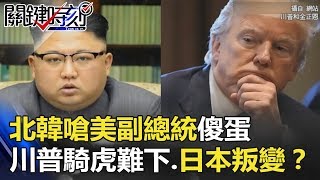 北韓再嗆美副總統「傻蛋」 金正恩讓川普騎虎難下連日本都叛變！？ 關鍵時刻 20180524-1 馬西屏 朱學恒 黃世聰 黃創夏 劉燦榮