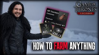 How to farm TINCTURES (or ANYTHING) in Game of Thrones Kingsroad