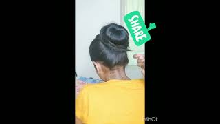 easy girl bun hairstyle 😍 #video#viral video ✨