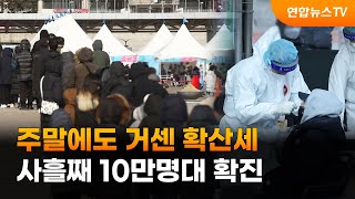 주말에도 거센 확산세…사흘째 10만명대 확진 / 연합뉴스TV (YonhapnewsTV)