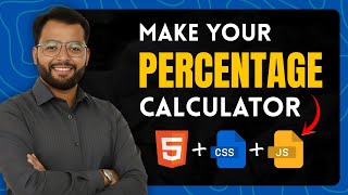 Percentage Calculator Using HTML CSS & JavaScript | Beginner Project Step by Step#coding #htmlcssjs