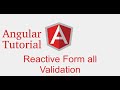 Angular 9 tutorial # Reactive forms all validation | email | min | max | regex