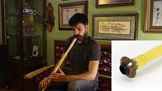 Professional Kız Ney Si (B) 440hz. Turkish Reed Flute. Left hand up. Made by Salih Bilgin