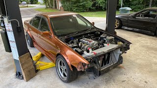 First start of the K24 swapped Cefiro. I thought i blew it up. but it runs mint