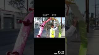 【抖音】 老外将10块滑板粘成圈，滑行过程太魔性了 #魔映 #抖音 #Tiktok