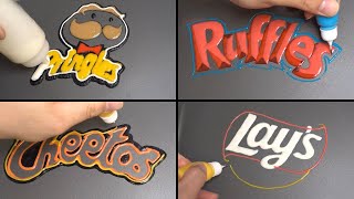 Snack Brand Logo Pancake art - Pringles, Ruffles, Cheetos, Lay's