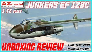 AZMODEL 1/72 JUNKERS EF 128C UNBOXING REVIEW