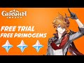 Tartaglia (Childe) Free Trial & Get Primogems for FREE - Genshin Impact - DafDazDay