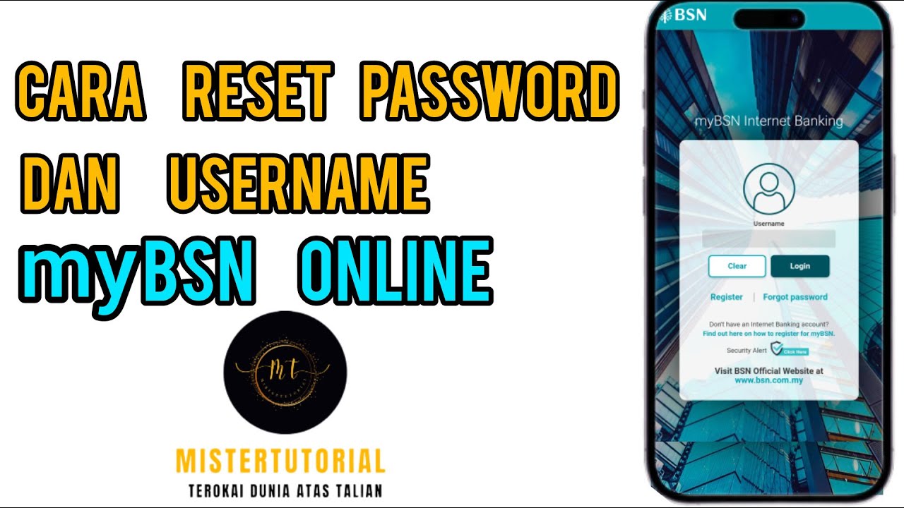 Cara Reset Kata Laluan / Password Dan Username MyBSN Online - YouTube