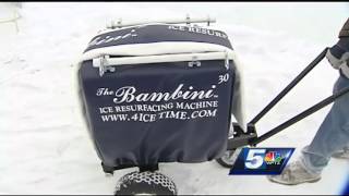 Vermont man's creations innovating backyard ice rinks