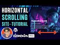 Elementor - Horizontal Scrolling Full Site Tutorial - Free Code - No Extra Plugins