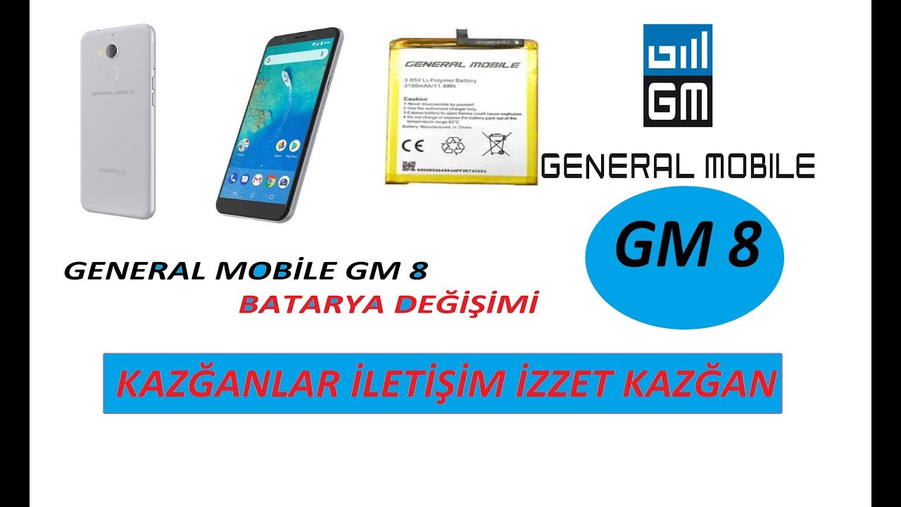 General Mobile Gm 8 BATARYA DEĞİŞİMİ - YouTube