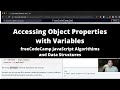 Accessing Object Properties with Variables (Basic JavaScript) freeCodeCamp tutorial