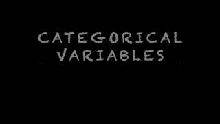 Continuous vs Categorical Variables