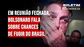 Em reunião fechada, Bolsonaro fala sobre chances de fugir do Brasil