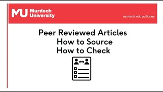 How to Source Peer Reviewed Articles