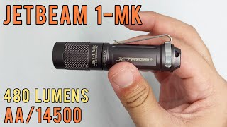 JETBEAM JET-1 MK (MK1) AA/14500 EDC FLASHLIGHT (480 LUMENS)