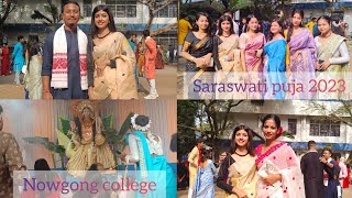 ||Nowgong College💙|| Saraswati puja 2023||