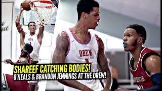 Shareef \u0026 Shaqir O'neal Team Up w/ Brandon Jennings \u0026 CATCH BODIES at The Drew!