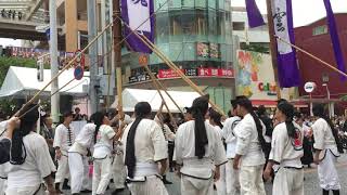 2019首里城祭琉球王朝絵巻瑞雲同好会・平良町青年会鉦鼓・旗頭