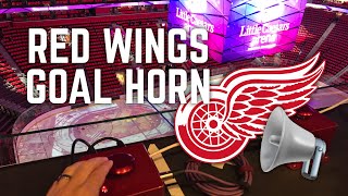 Pressing the old Detroit Red Wings Goal Horn Button 🚨 2017 - 2023 at Little Caesars Arena #redwings