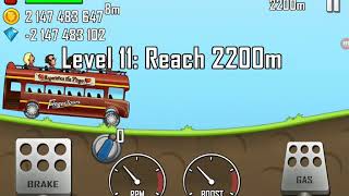 Hill climb racing  (tourist bus fully upgraded gameplay )
