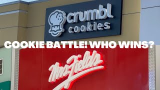 COOKIE BATTLE! Crumbl Cookies VS. Mrs. Fields!