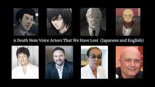 Tribute to Death Note Voice Actors Who Have Passed Away (Japanese and English VAs)